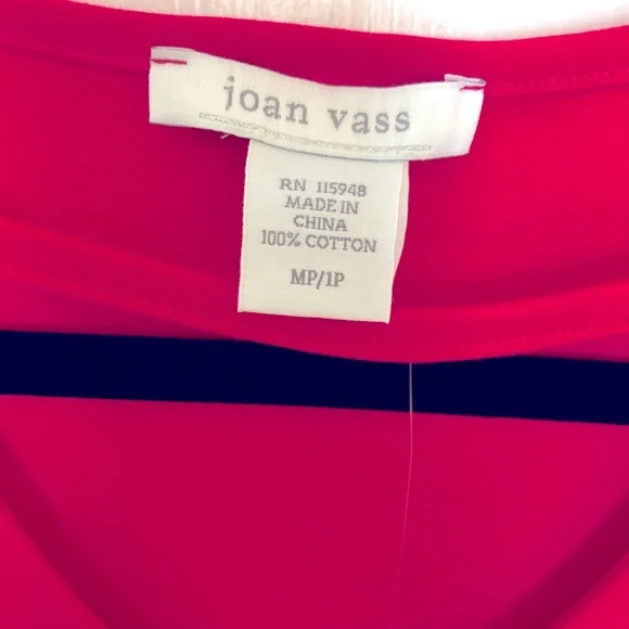 Joan Vass Hot Pink Tunic Top - Picture 2 of 6